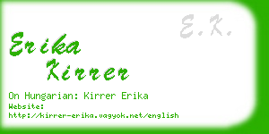 erika kirrer business card